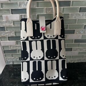 Kawaii Miffy Black and White Mini Tote Bag